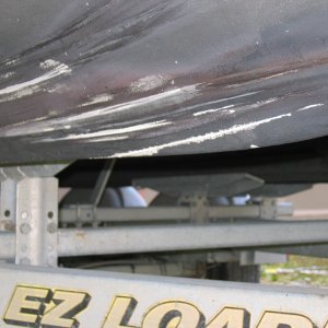 Damage being caused by my trailer.