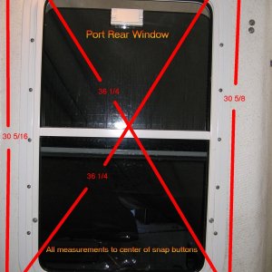 Window measurements for screen