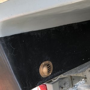 New washdown thru hull mounted aft