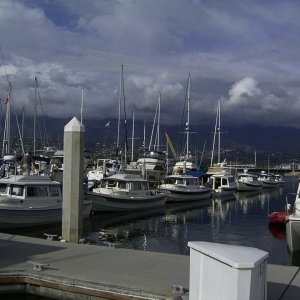 Lined up in Santa Barbara