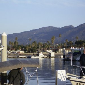Scott and Joel.
Boat in background is getting live bait at the bait receiver