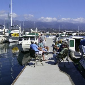 sitting on the dock in the bay