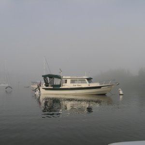 On a mooring ball in Vero Beach,Fla.  city marina. \'11