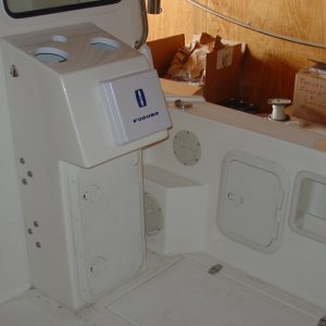 Modify helm, shorten  storage shelf, add door