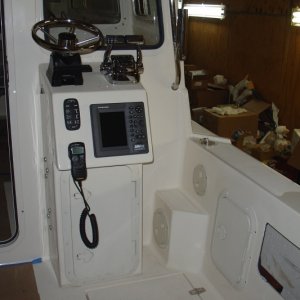 Completed cockpit helm modification