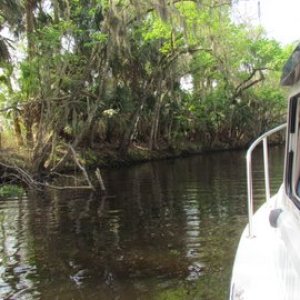 heading towards the Hontoon river via canal