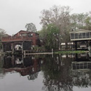 Homes along the river