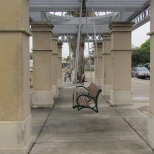 River Walk swings over looking Lake Monroe