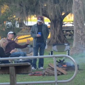 Media 'Cliff (white Hat) the official keeper of the flame.' in album 'South of Hontoon State Park on the Saint John's gatorville'