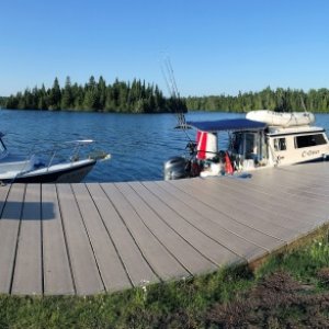 Caribou Island dock panoramic view