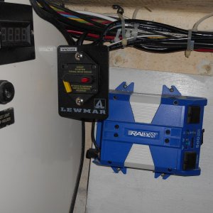 Mounted breaker under helm for ease of using the disconnect feature in an emergency or when not in use.