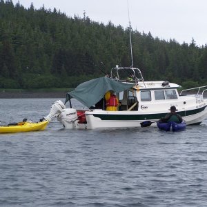 (C-Biscuit) Bidarka at Anchor