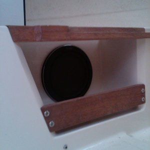 sub woofer under port V-berth
