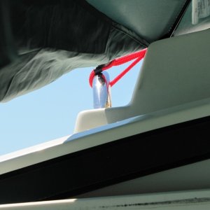 Media 'Close up of attachment' in album 'Sport Brella as a Bimini at anchor'