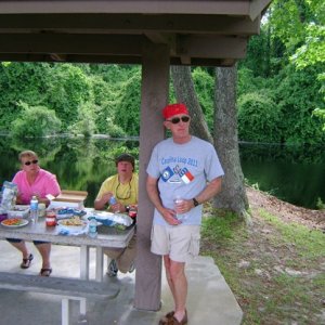 Bill from Lady KC displaying the cruise T-shirt
