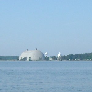 blimp facility along Pasquotank river after leaving Elizabeth City
