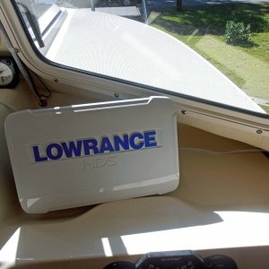 HDS 9" fits barely, hitting windshield & dash bump