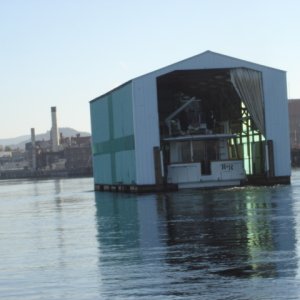 11 Sept Rear view of boathouse in B'Ham Bay