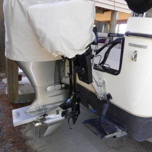 Engine in up (stowed) position