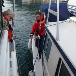 Setting up a side tow.