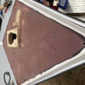 Media 'Glassed and faired' in album 'Planning the repair and outer skin removal'