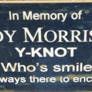 Judy Morrison memorial plaque