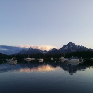 Coulter Bay Sunset. Jackson Lake