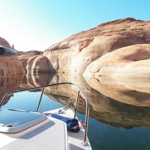 Media 'Which way?' in album 'Time for a quick swim in Mountain Sheep Canyon.'
