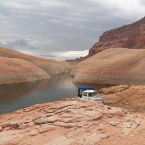 Anchorage in the slick rock.