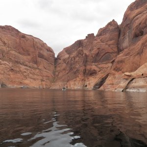 Media 'C Swell at Hole-in-the-Rock.  Over a hundred people, 1,000 head of livestock, and wagons down came through that?  What were they thinking?' in album 'Time for a quick swim in Mountain Sheep Canyon.'