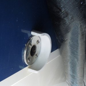 Wallas stove exhaust with PVC wind deflector I keep knocking off!