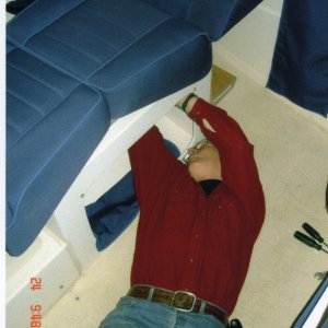 24 May 2005:  Removing the twelve screws and lock nuts.
