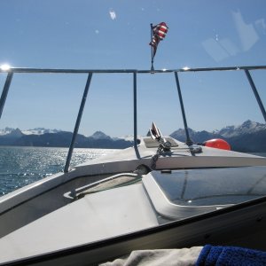 Heading across Kachemak Bay to Halibut Cove on our 1st ride....Awesome