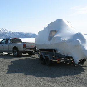 Towing a CD to Alaska for a new owner 4/26/2011 at Kluane Lake, Yukon
2005 CD Cruiser.