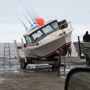 poor retrieval @ Deep Creek. Rough water and inexperienced skipper. June 2013