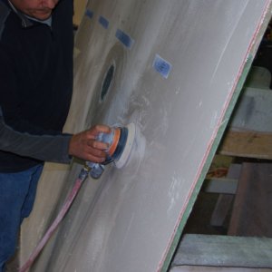 sanding down with 600 grit