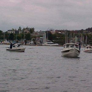 Leaving after impressing Friday Harbor with the C-Brat Fleet.JPG