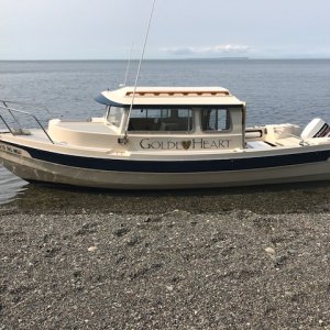 Beached somewhere on Patos Island, new lettering