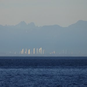 Looking across Georgia Strait to Vancouver BC