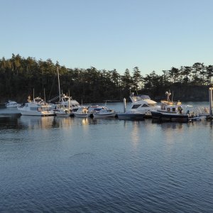 Back after the hike, a couple more boats have arrived - a Tom Cat 24, and Roger on Missy the 22 Cruiser