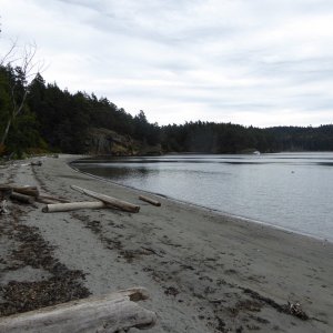 The north beach in Shallow Bay
