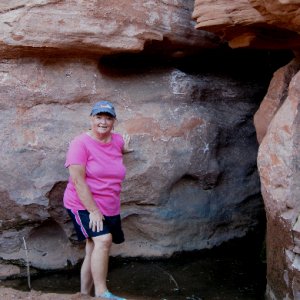 Patty by a Nice Pool in Smith Fork Canyon 9-20-10
