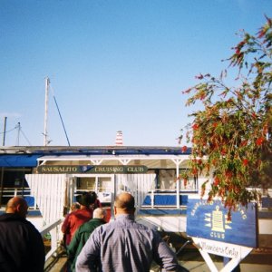 Media 'Good times at the Sausalito Cruising Club. Get ready for the tattoo contest!' in album 'Rio Vista, gett'n the boats ready to go.'