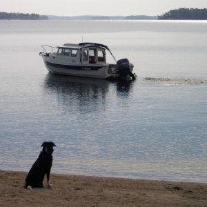 She's thinking; What a great boat...