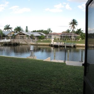 Lanai looking towards the canal.
