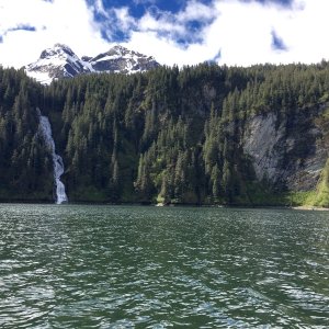 Red Bluff Bay waterfall
