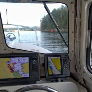 Leaving Newcastle Island Tuesday morning and heading north up Newcastle Island Passage