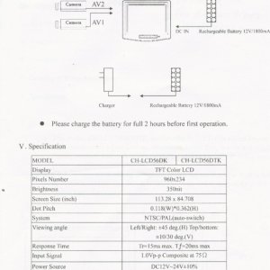 Media 'Backup Camera Spec' in album 'Backup Camera System'