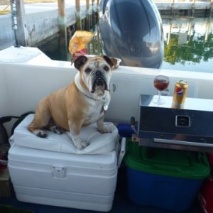 Lucy enjoying a Sundowner at Bahia Honda Key March 2011