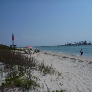 Looking out Ft. Pierce inlet only ten miles to the gulf stream great fishing